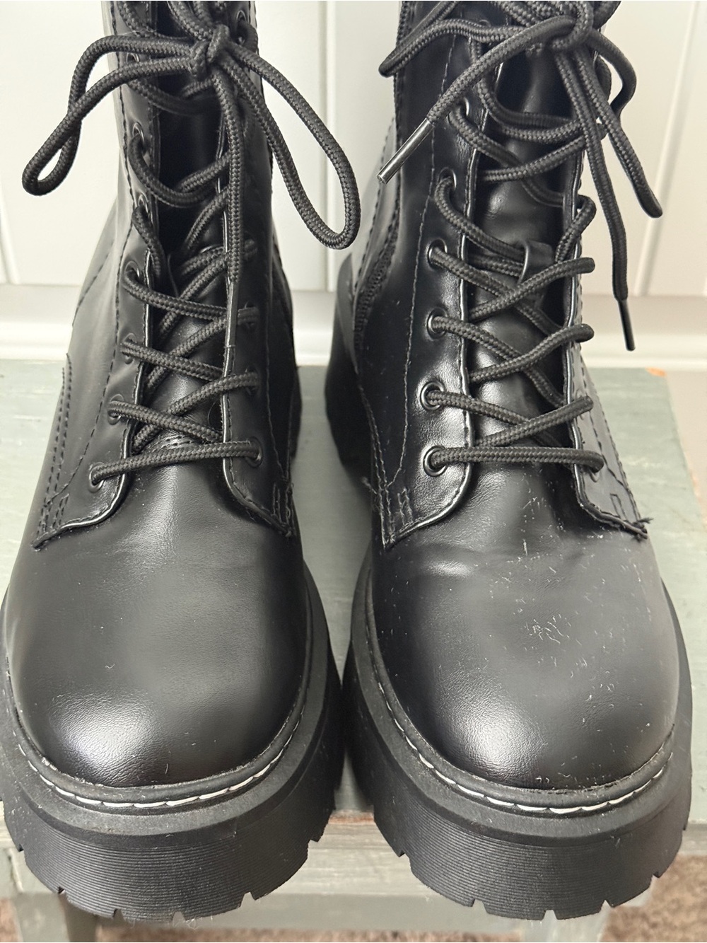 Wild Fable Women's Platform Logan Lug Combat Boots Black Size 11 - Picture 3 of 10